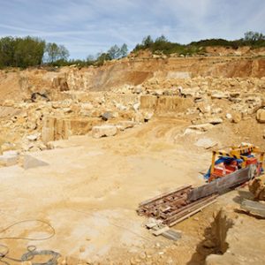 Lavoux French limestone quarry